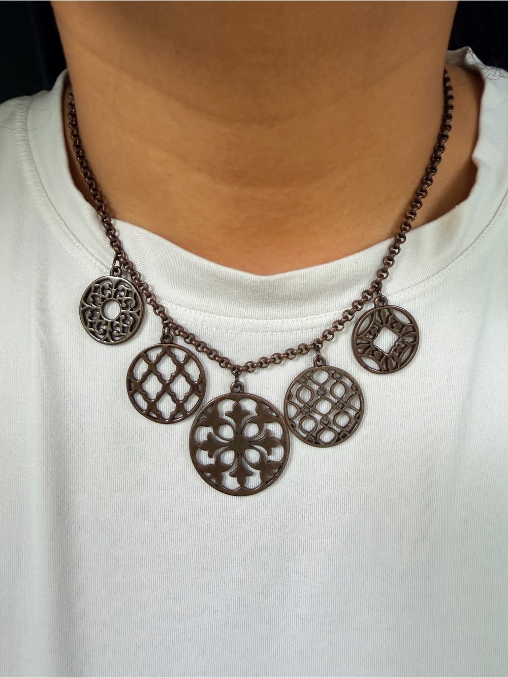 Foxy Originals Filigree Coin Charm Necklace